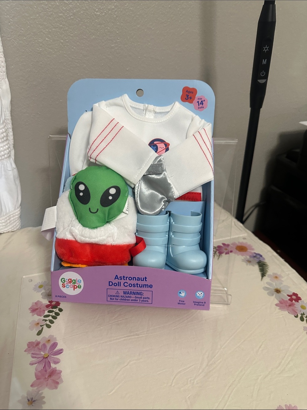 Kids Astronaut Doll Costume Set - White & Light Blue with Alien Plush NWT - Picture 2 of 5